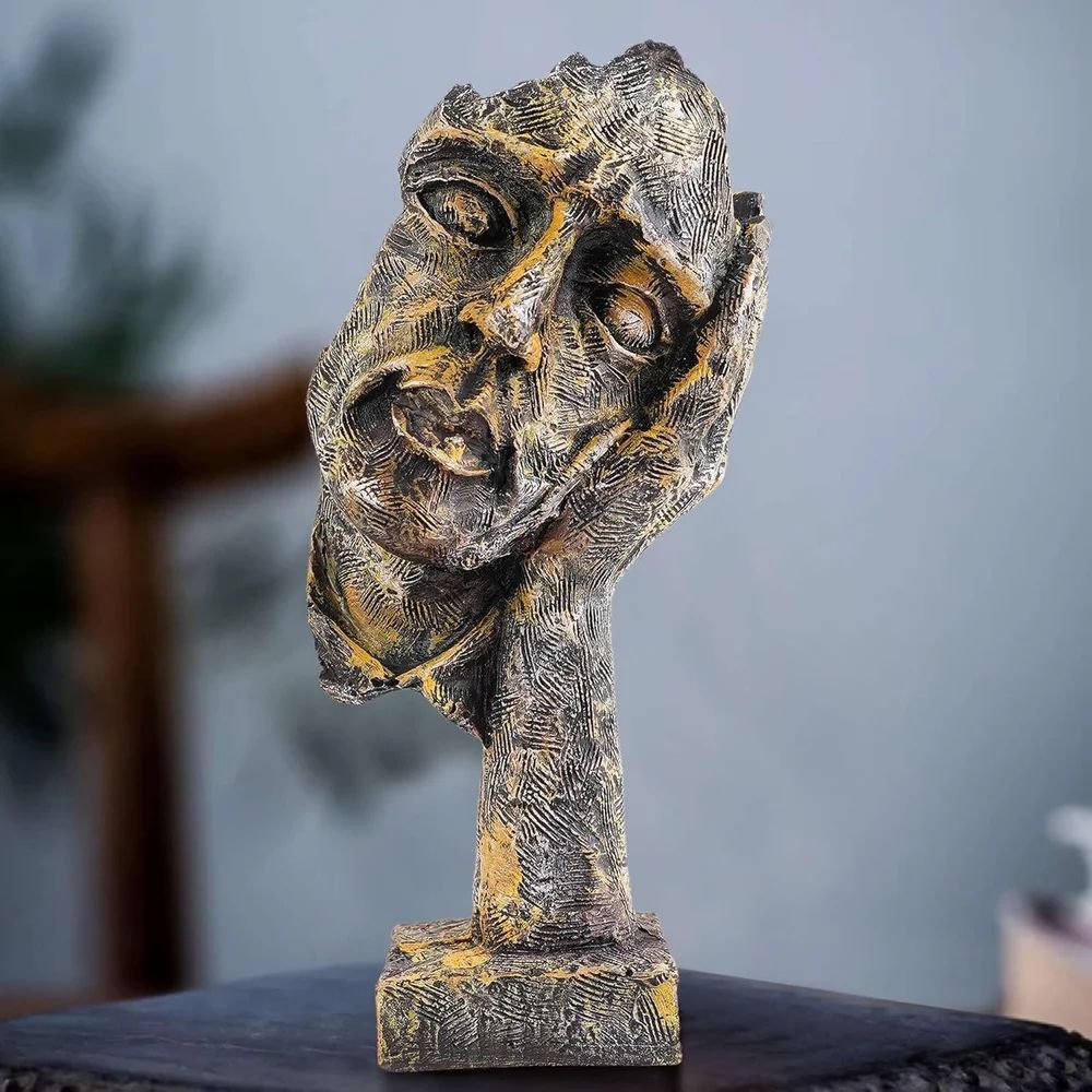 Face Statue Antique Abstract Art Decor
