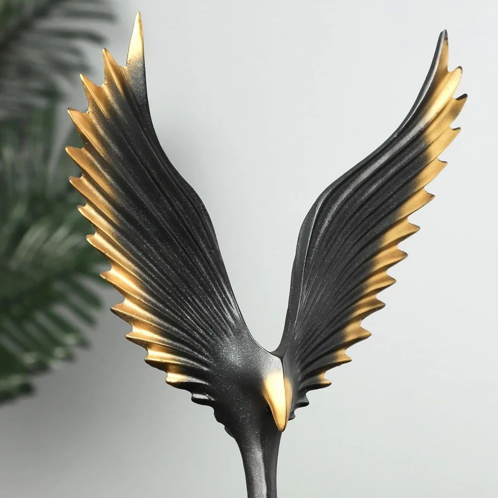 Gold Eagle Bird Wings Showpiece
