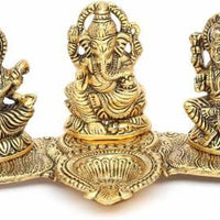 Design Gold Plated Lakshmi Ganesh Saraswati Idol Showpiece