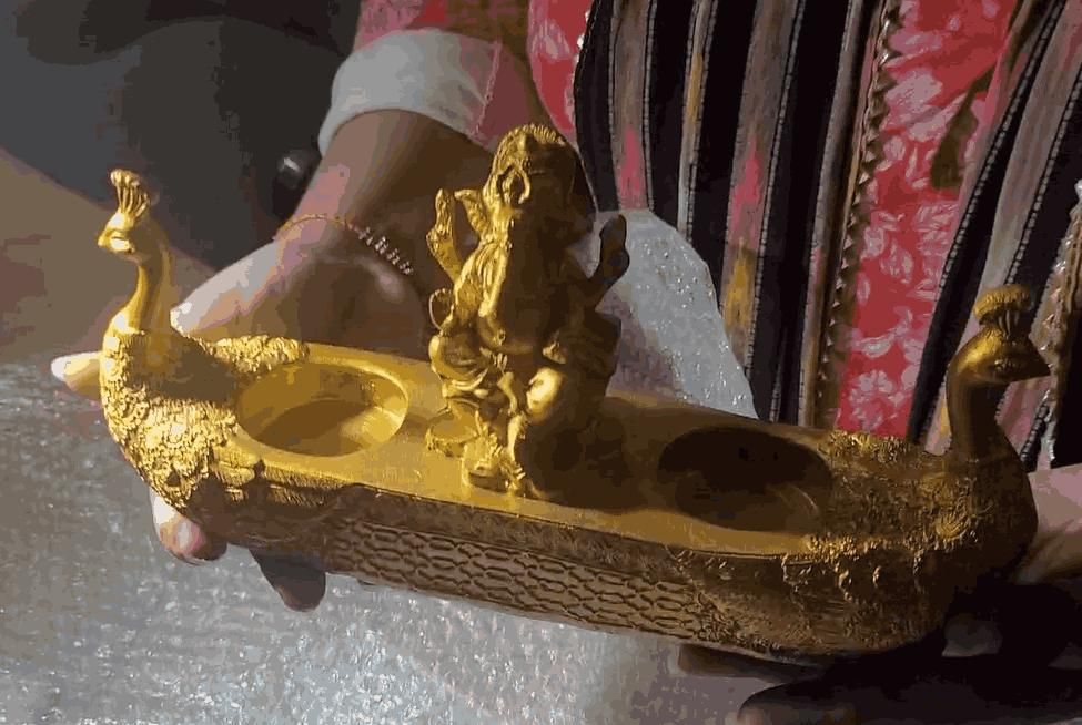 Golden lord Ganesha Idol