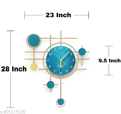 Luxury Modern Geometric Wall Clock for Living Room & Home Decor – Designer Silent Analog Clock"