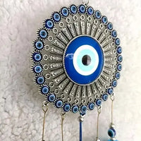 5 Bells Wind Chimes for Home Positive Energy, Evil Eye Hanging for Home, Evil Eye Home Decor Items fancy najar battu