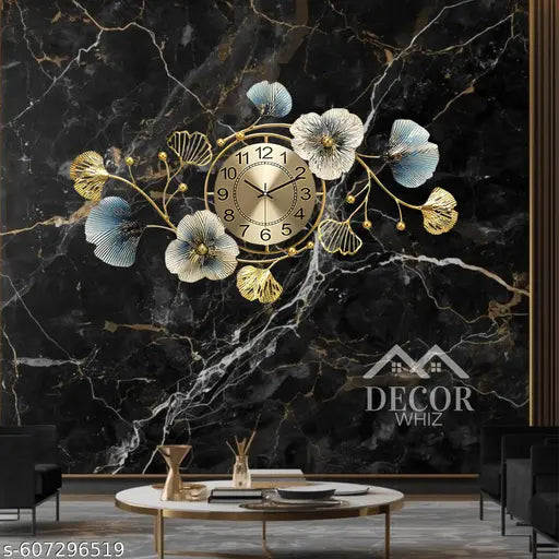 DECORATIVE WALL CLOCK: LARGE METAL DESIGN, ANTIQUE MODERN STYLE, BIG INTERIOR CLOCKS FOR HOME, LIVING ROOM, HALL, OFFICE & BEDROOM DECOR, PREMIUM WALL ART CLOCK