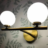 Metal 16cm Double Bulb LED Wall Light, White