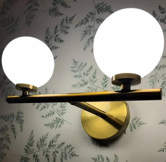 Metal 16cm Double Bulb LED Wall Light, White