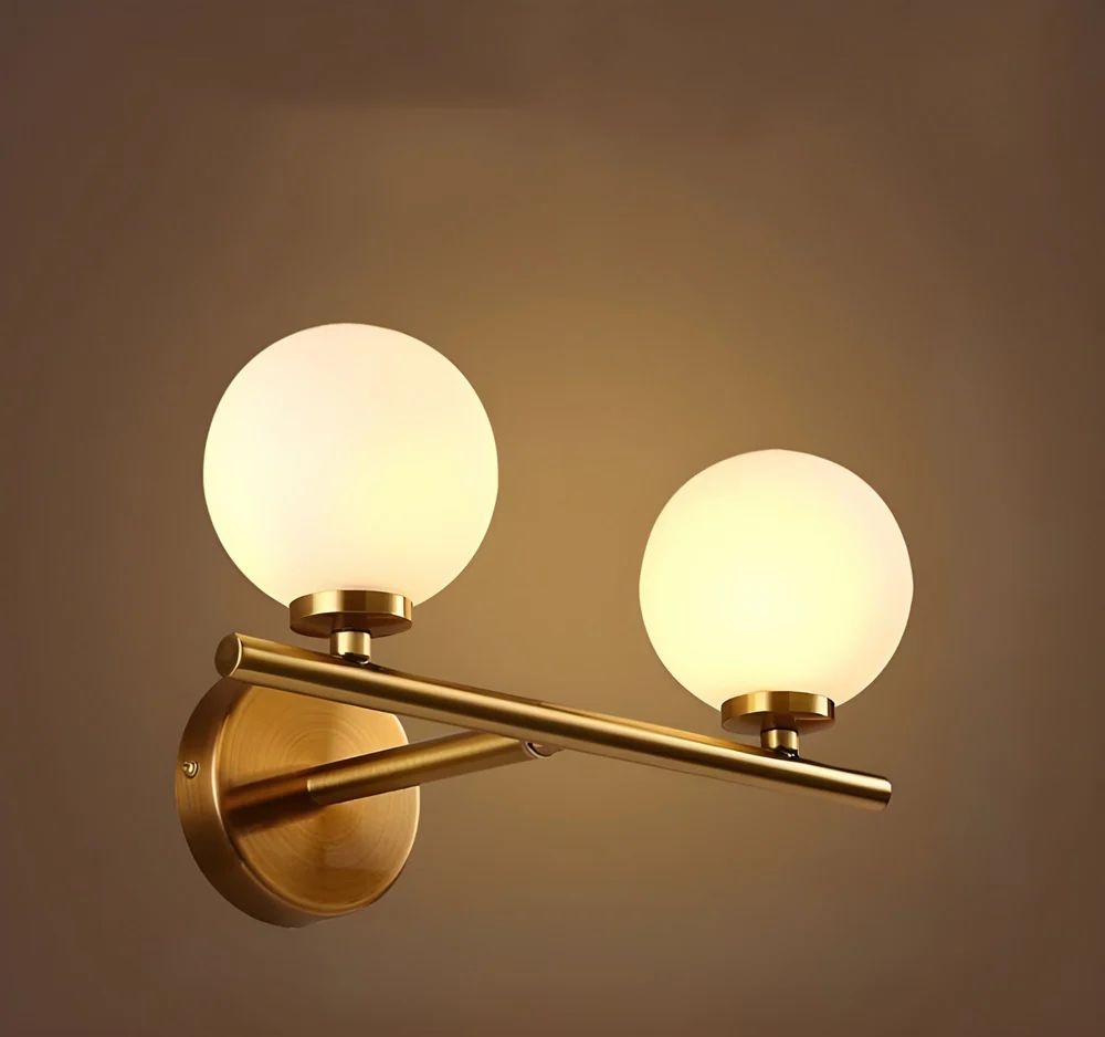 Metal 16cm Double Bulb LED Wall Light, White