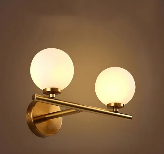 Metal 16cm Double Bulb LED Wall Light, White