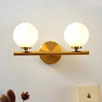 Metal 16cm Double Bulb LED Wall Light, White