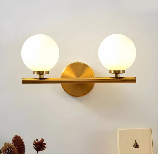 Metal 16cm Double Bulb LED Wall Light, White