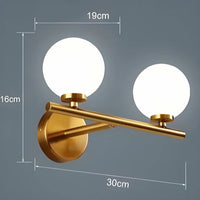 Metal 16cm Double Bulb LED Wall Light, White