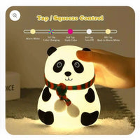 Cute Panda LED Touch Lamp with multicolor