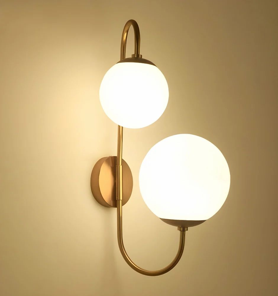 Metal 57cm LED Wall Light, White