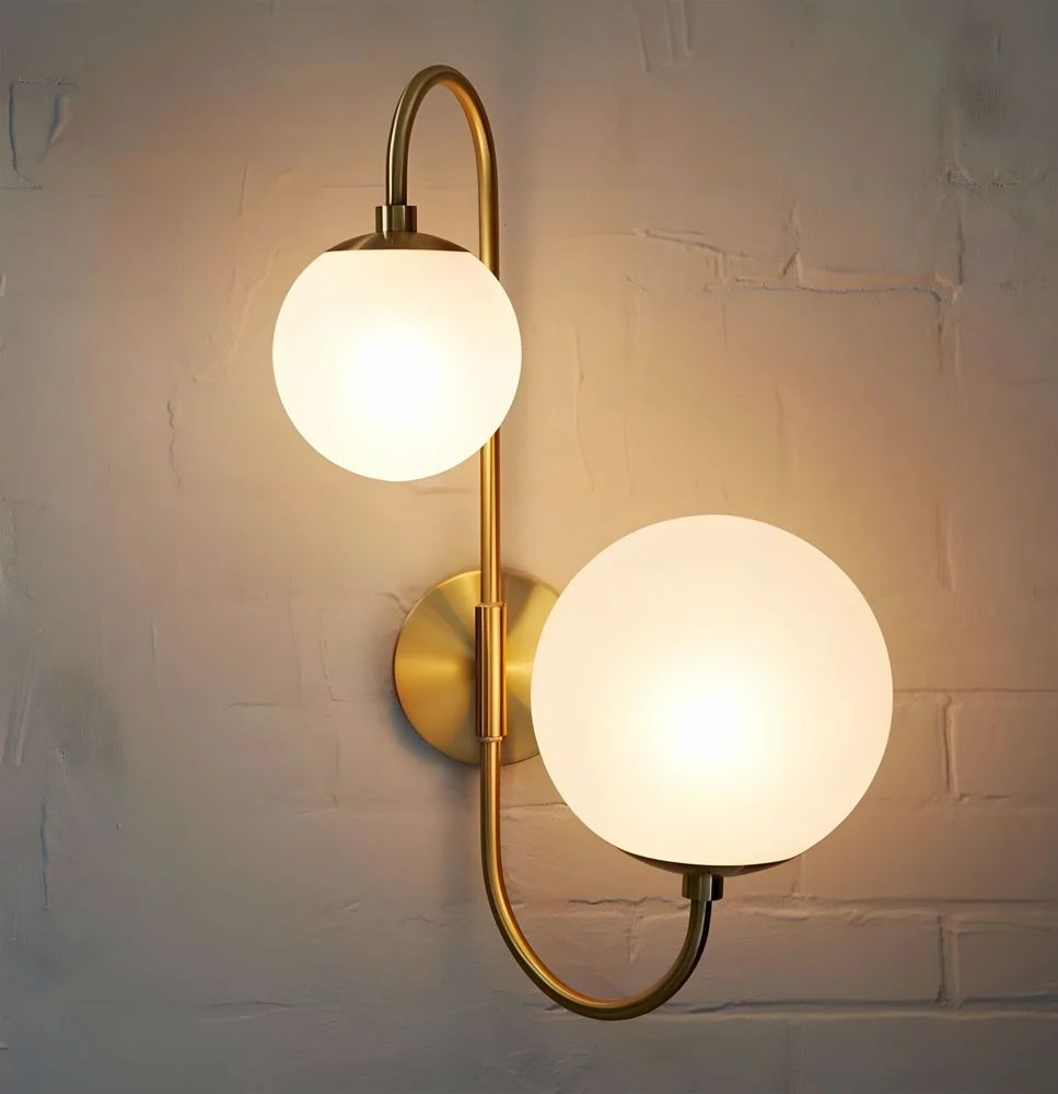 Metal 57cm LED Wall Light, White