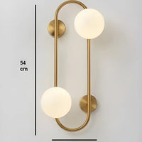 Metal 54cm LED Wall Light, White