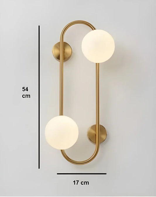 Metal 54cm LED Wall Light, White