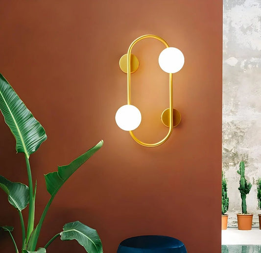 Metal 54cm LED Wall Light, White