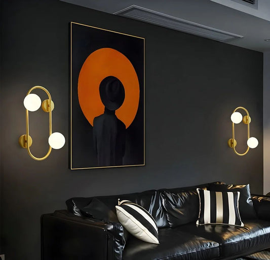 Metal 54cm LED Wall Light, White