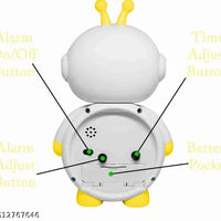 Cartoon Robot Shape Alarm Clock for Kids | Cute Bedside Table Clock | Stylish Home & Bedroom Decoration (17.5 cm x 11.5 cm)