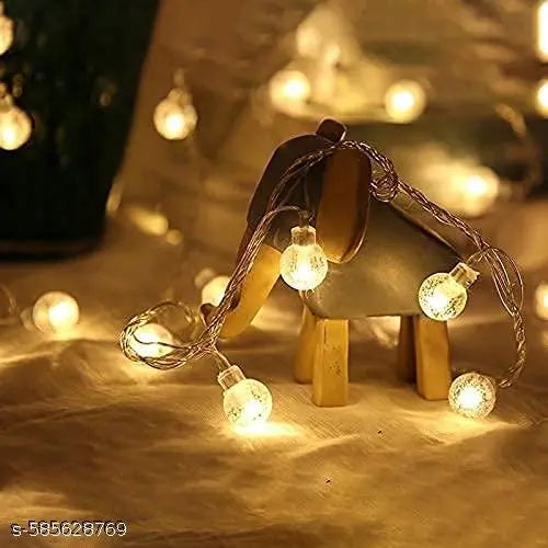 String Lights Plug in, 9.8ft 14 LED Crystal Ball Warm White Fairy Lights.