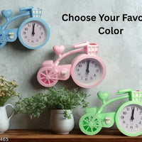 Cycle Shaped Table Clock for Study Table and Bedroom