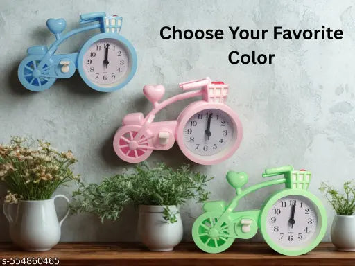 Cycle Shaped Table Clock for Study Table and Bedroom