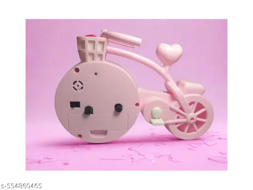 Cycle Shaped Table Clock for Study Table and Bedroom