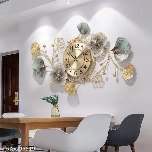 DECORATIVE WALL CLOCK: LARGE METAL DESIGN, ANTIQUE MODERN STYLE, BIG INTERIOR CLOCKS FOR HOME, LIVING ROOM, HALL, OFFICE & BEDROOM DECOR, PREMIUM WALL ART CLOCK