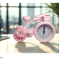 Cycle Shaped Table Clock for Study Table and Bedroom