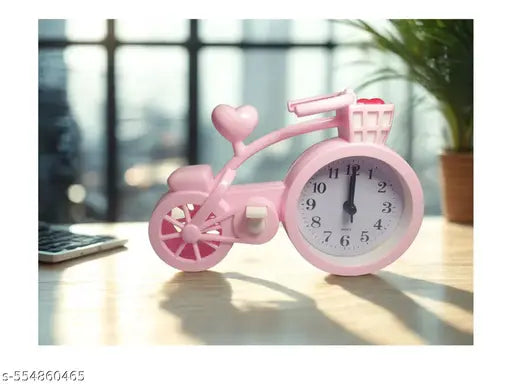 Cycle Shaped Table Clock for Study Table and Bedroom
