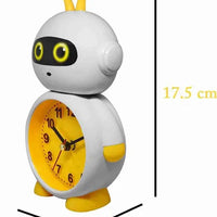 Cartoon Robot Shape Alarm Clock for Kids | Cute Bedside Table Clock | Stylish Home & Bedroom Decoration (17.5 cm x 11.5 cm)