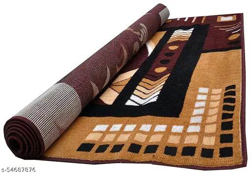 R Carpet Traditional Polyster Carpet for Living Room with Anti Skid - (5x7 Feet )
