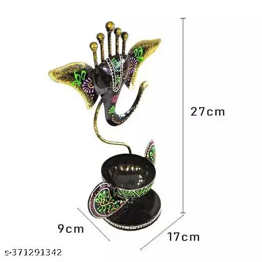 Handicrafty Vinayaka/ Ganesha Ji / Iron Table Decorative showpiece Tealight Candle Holde
