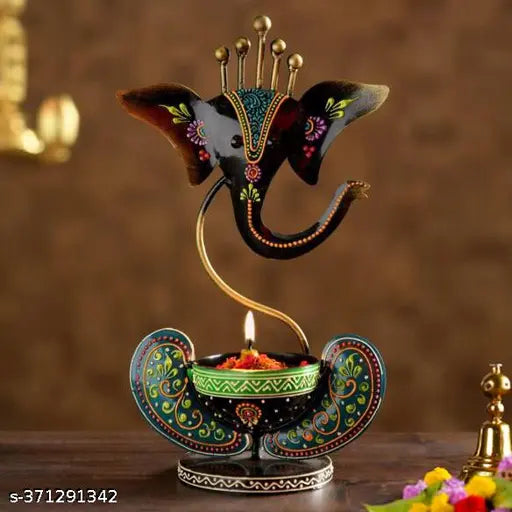 Handicrafty Vinayaka/ Ganesha Ji / Iron Table Decorative showpiece Tealight Candle Holde